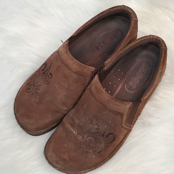 KLOGS MISSION MOCHA MOLE EMBROIDERED LEATHER SUEDE SHOES WOMENS SIZE 7M - Picture 6 of 17